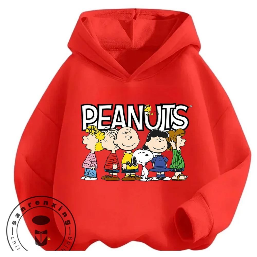Street Fashion Kids Hoodie Cute Cartoon Graphic Autumn Winter Casual Sweatshirt Snoopy