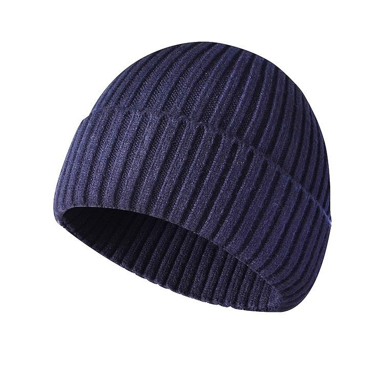 Melon hat men's autumn and winter knitted wool hat men's and women's outdoor warm bag head brimless cold hat tide