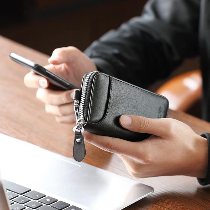 Мужской кожаный многофункциональный держатель для автомобильных ключей Bopai