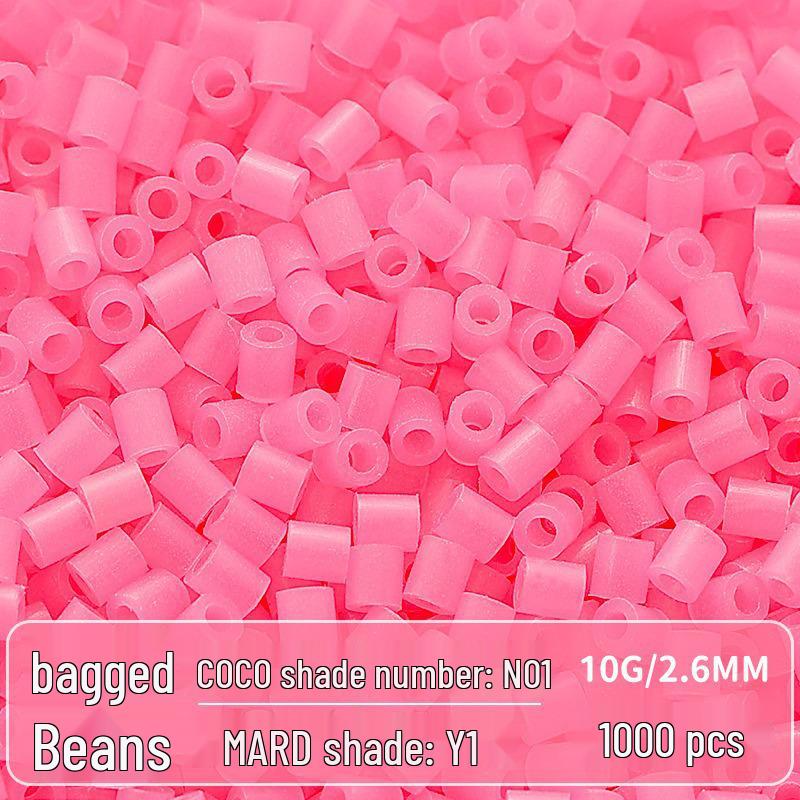 Clear Puzzled Beans Special Color Refill Pack, Black & White, 2.6mm Handmade DIY Fuse Beads Toy Set