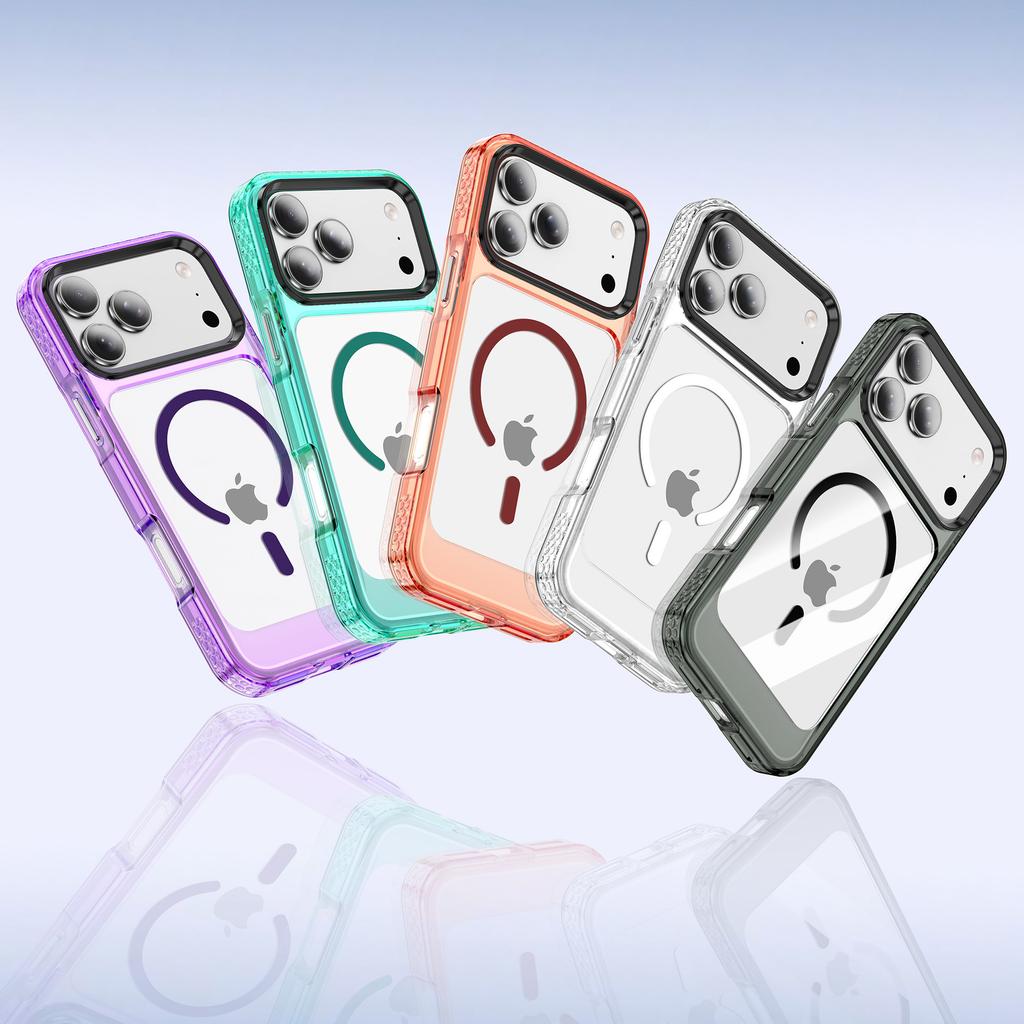 Per Custodia Telefono Cellulare IPhone17promax Guscio 16 Spazi 15pro Magnetico Anti-giallo 14 Copertura Protettiva