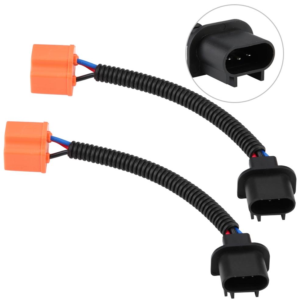 2Pcs H13 9008 To H4 9003 Hb2 Adapter Headlight Conversion Cable Female Led Light