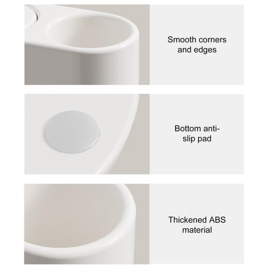 Toothbrush Holder Makeup Brush Storage Rack with Anti-Slip Base 360-Degree Rotatable Bathroom Toothbrush Storage Rack