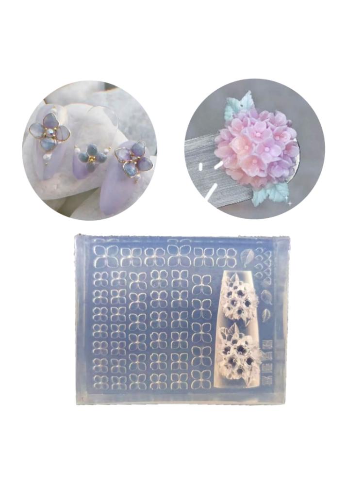 3D Nail Art Mold with Flower Patterns Template Carving Sticker Stencil Tools Creative Stunning Nail Decorations Moulds