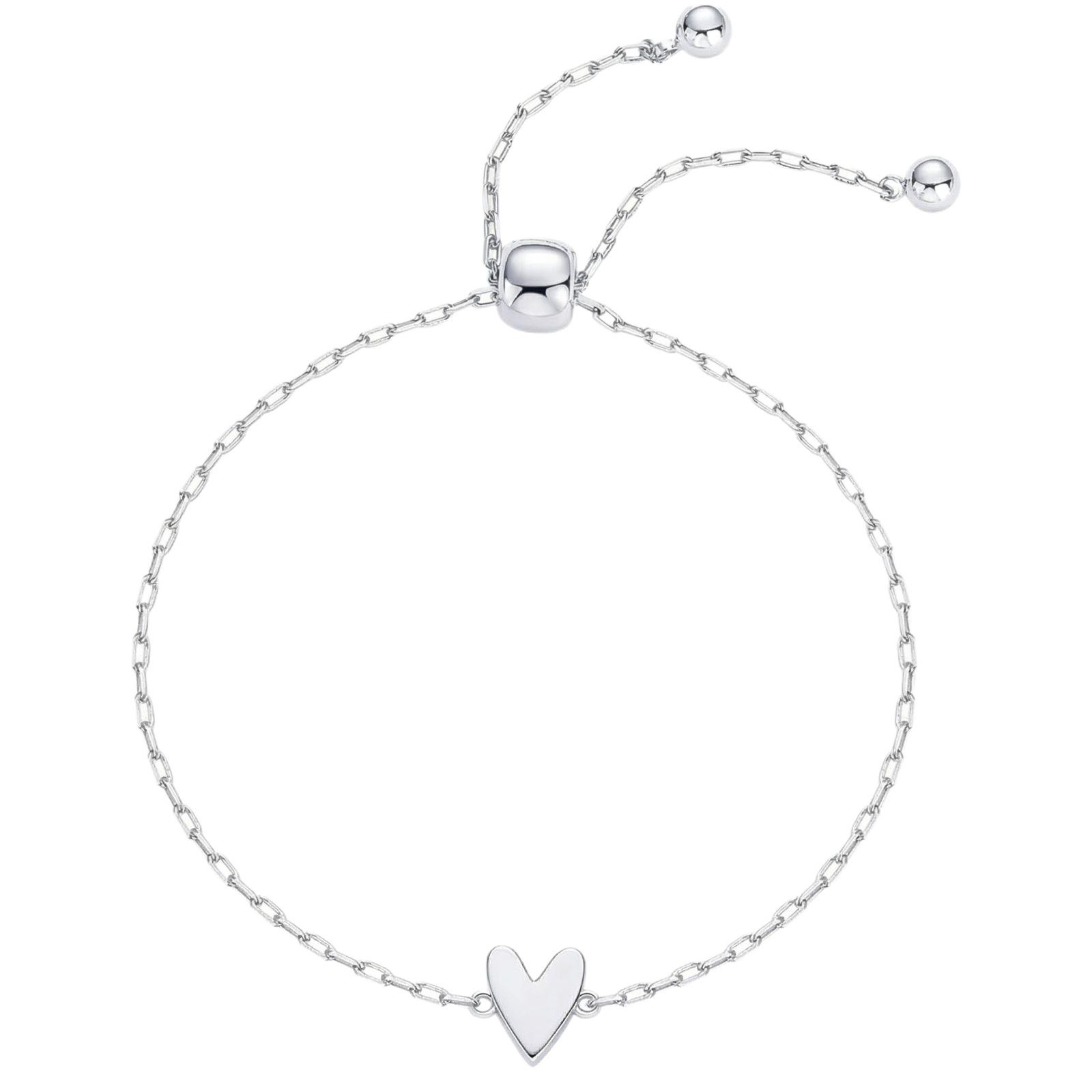 Sweet Girly Heart-shaped Cut-out Bracelet One Size