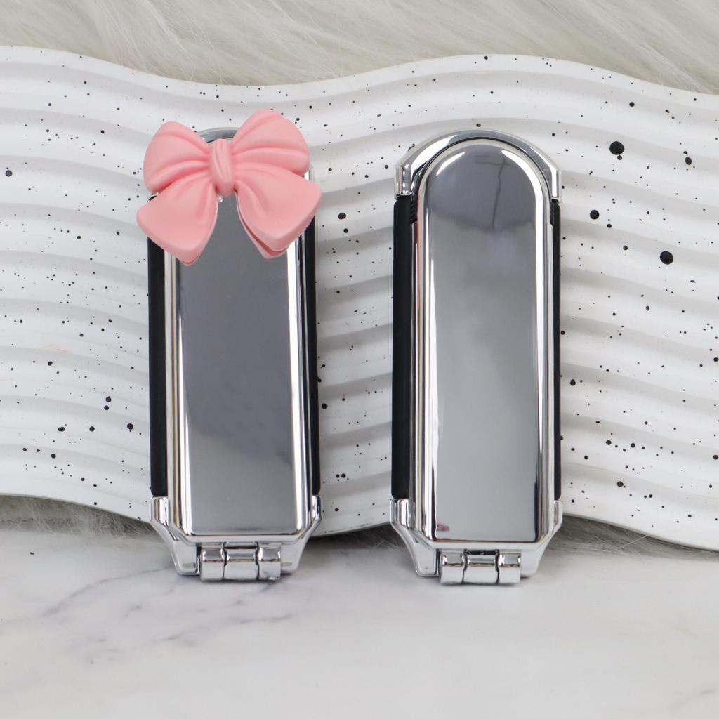 Portable Folding Mirror & Massage Comb for Girls - Travel-Friendly Hair & Makeup Accessory