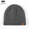 Men's Double-Layer Knitted Wool Hat for Autumn/Winter - Velvet Lined for Warmth and Cold Protection