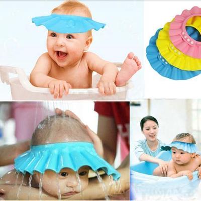 Heißer Verkauf Baby Badekappe Visierhut Verstellbar Babyparty Augenschutz Wasserdicht Shampoo Spritzschutz Haare Waschen Schutz