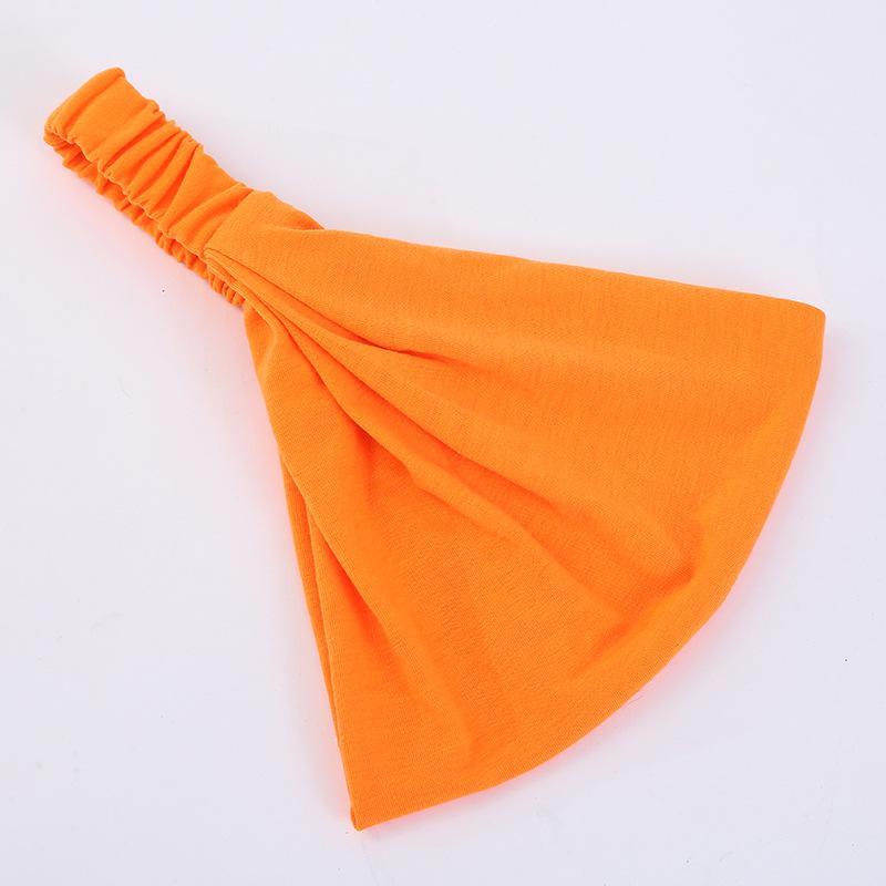 1Pcs Makeup Hair Headwrap Women Cotton Headband Turban Solid Color Elastic Hair Bands Yoga Hairband 2In1 Bandana Hair Accessory