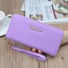 Kvinner Mote Håndvesker Kunstskinn Clutch Vesker Dame Elegant Mynt Veske Telefon Veske Merkedesign Lange lommebøker