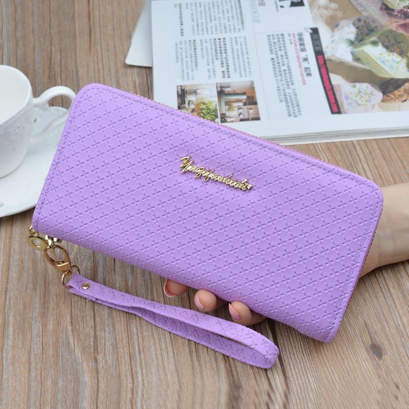 Kvinner Mote Håndvesker Kunstskinn Clutch Vesker Dame Elegant Mynt Veske Telefon Veske Merkedesign Lange lommebøker