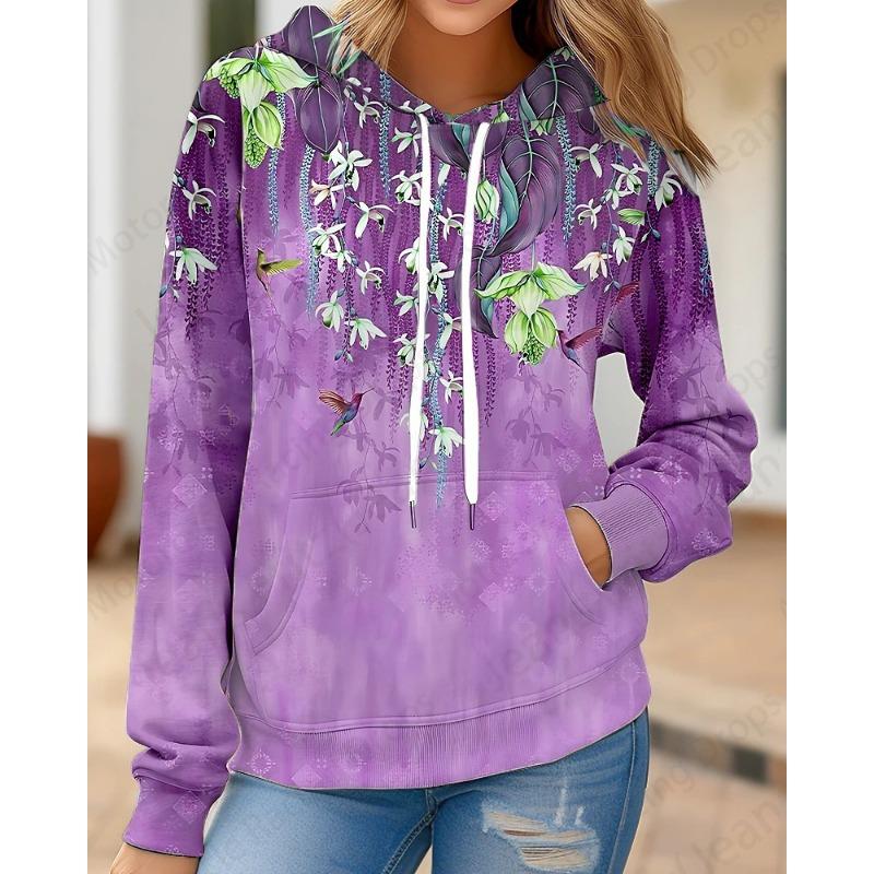 Floral Daisy 3d Print Hoodie Women Fashion Oversized Hoodies Women Sweats Coat Hooded Sweats Pullover Women's Clothing Flower