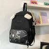 Japanese Two-dimensional Cute Transparent Pain Bag Cute Ins Backpack Middle School Student Schoolbag Women's Casual Backpack