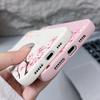 Pink Peach Blossoms Floral Pattern Case For iPhone 17 Pro Max Funda iPhone 16 Pro Max 15 14 13 12 11 Air 16E Leather Texture Silicone Cover