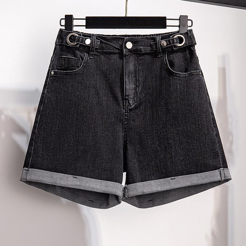 Plus Size Damen Casual Shorts Sommer Damen Slim Loose Casual Denim High Waist Casual Shorts