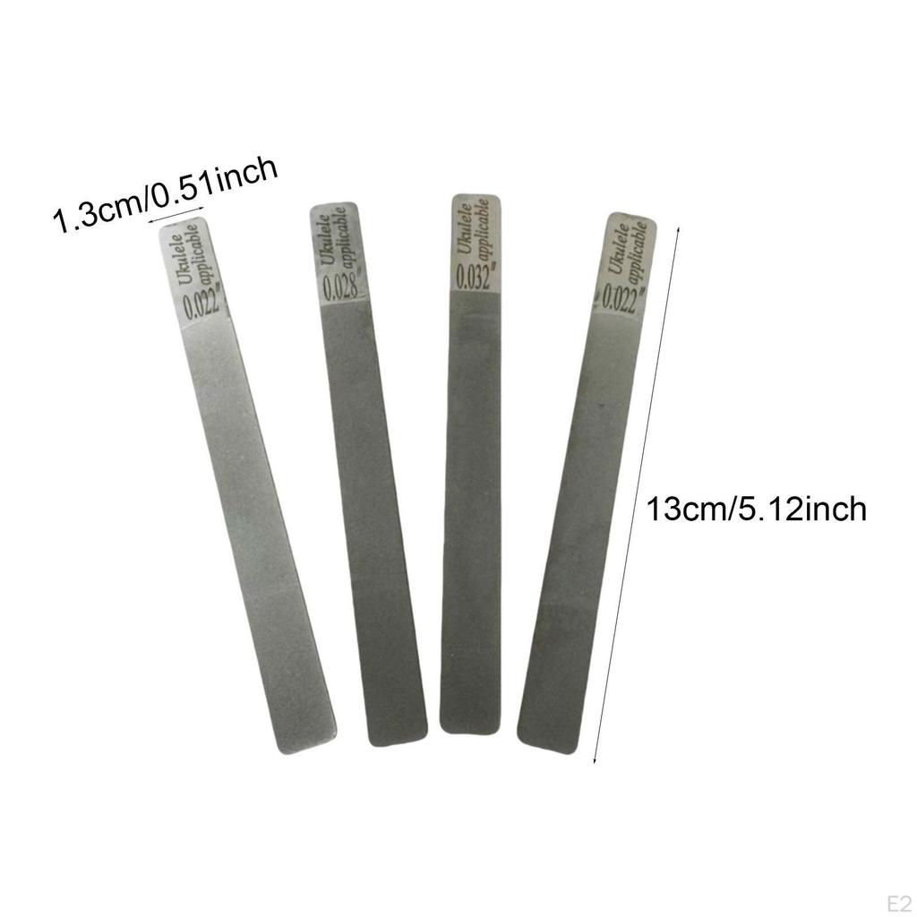 4 Pieces Guitar Nut files Sturdy Accessory for DIY Enthusiasts Luthier Repair Tool Kit Repairing