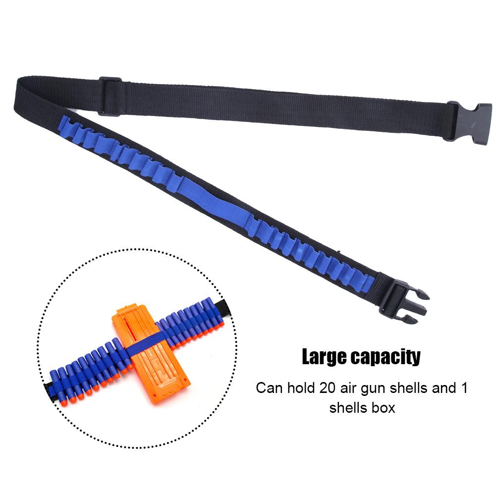 3PCS EVA Soft Tactical Strap Cartridge Belt Bandolier with Plastic Button Soft Air Gun Accessories