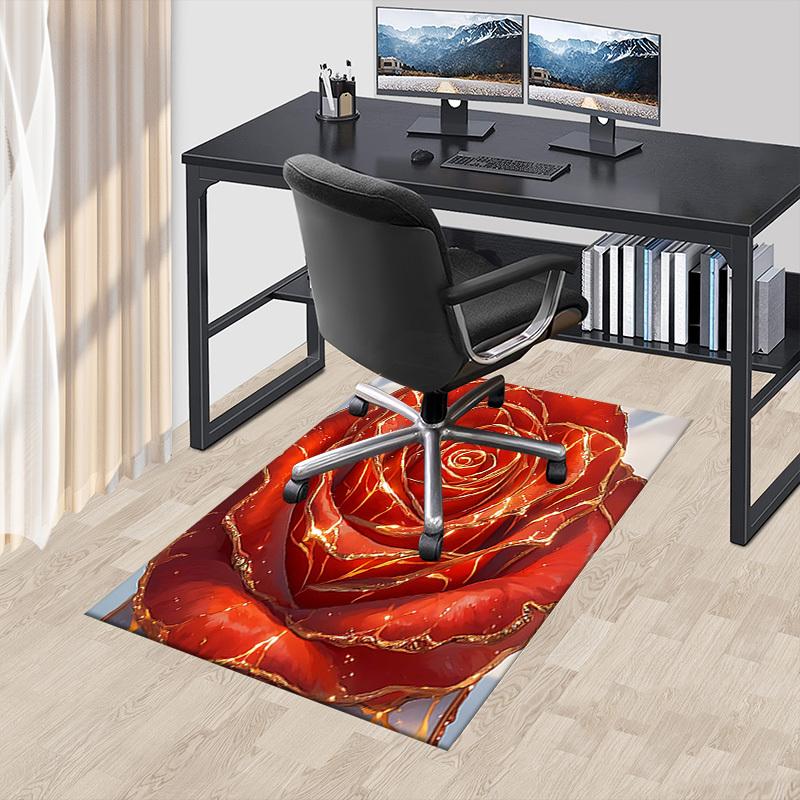 1PC Rose Gold Extra Large Non Slip Floor Carpet, Office, Family, Bedroom Large Area Rug Indoor Rugs, Vibrant Colors