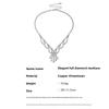 Elegant necklace, bracelet, and earring set - bridal jewelry with full diamond accents