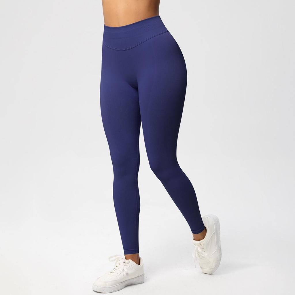 Pantalon de Yoga Fitness Sans Couture Taille Basse: Leggings push-up, moulants, haute performance.