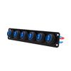 6 Gang Round Switch Panel with LED Water Proof Rocker Switch Panel for Marine Boat