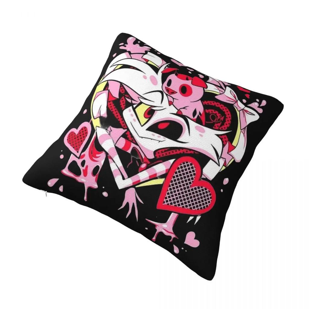 Hazbins Hotels Pillowcase Printing Polyester Cushion Cover Decorations Throw Pillow Case Cover Home Square 45X45cm