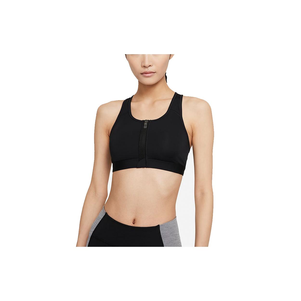 (WMNS) Nike Dri-FIT Swoosh Zip-Front Sports Bra  Black  Women s DD1206-010 S