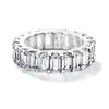 Gift from New York Women's Platinum Eternity Ring, Hypoallergenic, CZ Diamond