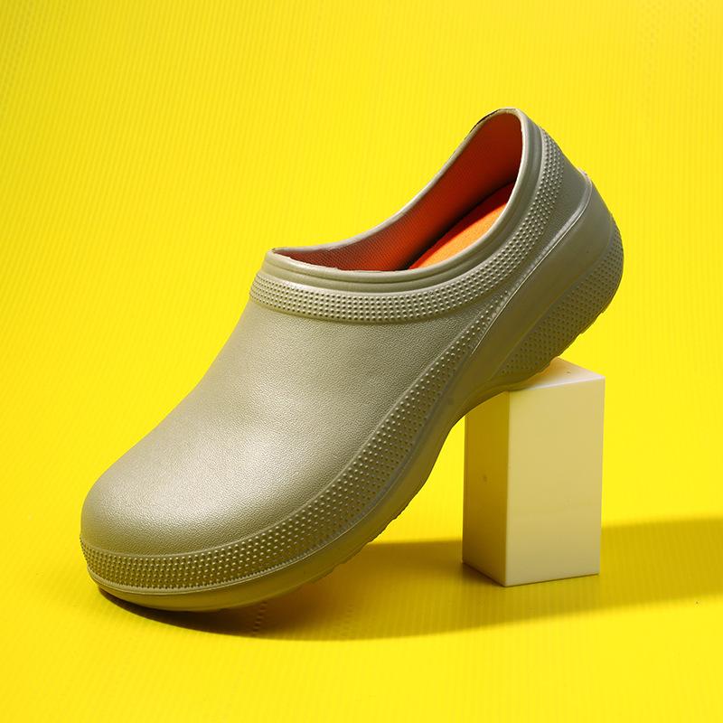 Kadın aşçı ayakkabısı kaymaz mutfak ayakkabısı iş ayakkabısı yağ geçirmez su geçirmez aşınmaya dayanıklı yağmurluk erkekler için Bilek iş ayakkabısı