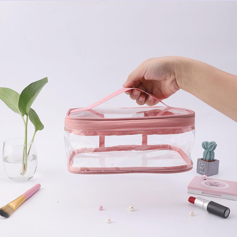 Thickened cosmetic bag transparent portable travel Pvc toilet bag storage bag toiletries storage bag travel storage