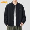 JEEP Men's Baseball Collar Cardigan Sweatshirt Jacket