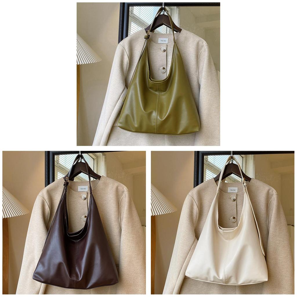 Pu Large Capacity Tote Bag For Women With Zipper Closure And Casual Street Style