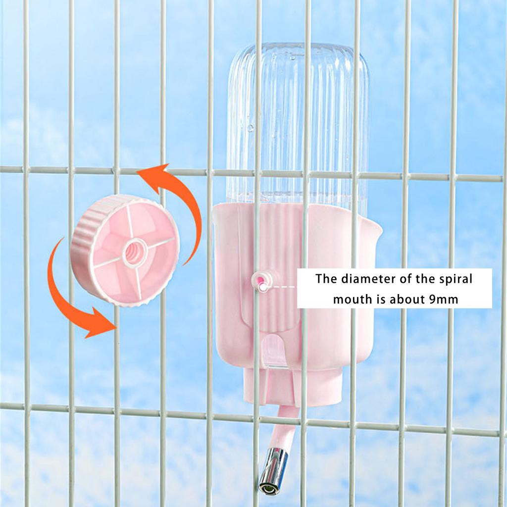 Nepropustný dávkovač vody pro klec malého mazlíčka, montovaný, tichá láhev na pití, napáječka pro křečky, králíky, veverky