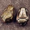 2pcs Brass Snake Head Lanyard Beads Edc Knife Paracord Accessories Animal Figurine Desktop Ornament Diy Collection Gift