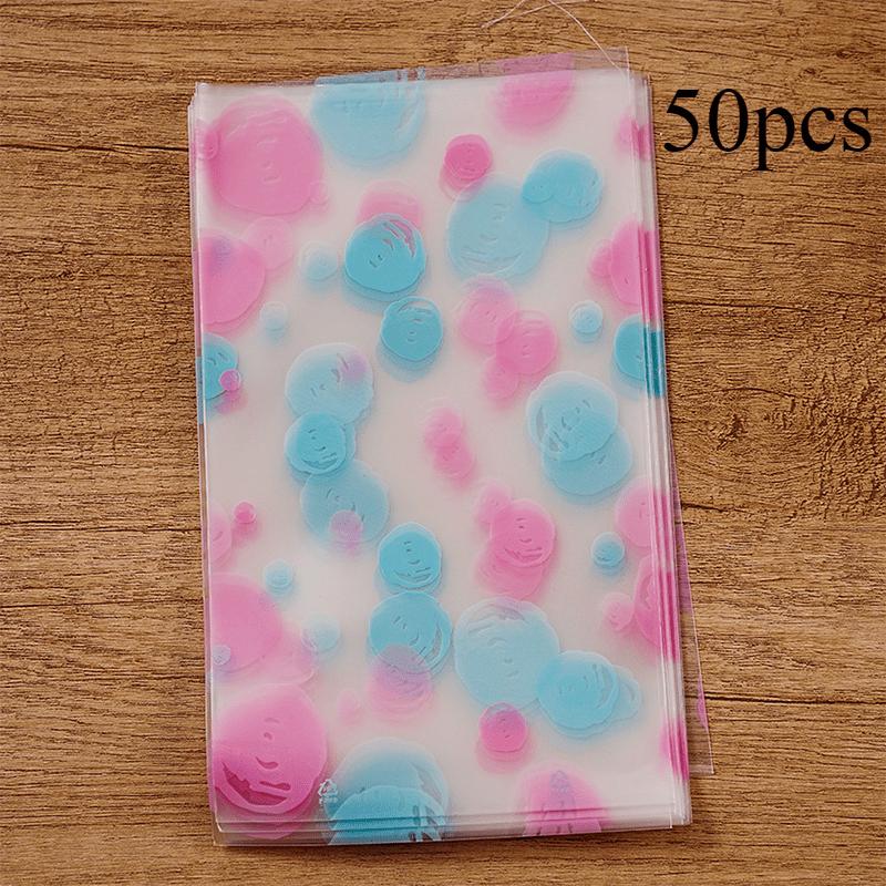 

50 шт. Розовые круглые пакеты для упаковки пищевых продуктов, подходящие для еды, орехов, печенья, выпечки, кухонные аксессуары, матовые пакеты для упаковки для коротких поездок синий