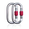 2Pcs Alloy Steel Carabiner Clip Heavy Duty Outdoor Climbing Safety Main Buckle 25KN Elliptical Mountaineering Buckle for Camping Hiking