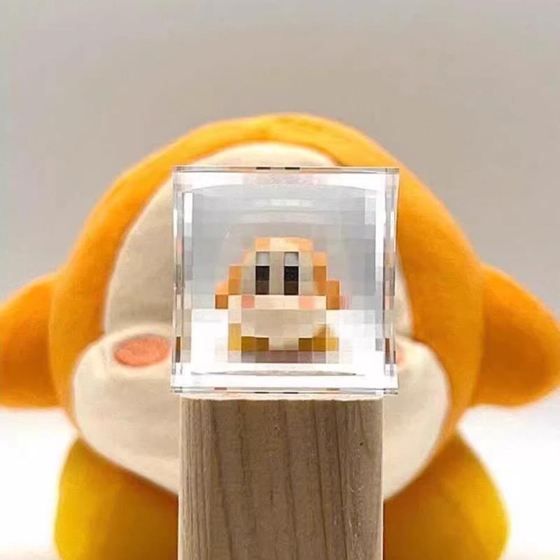 Pixel Stone Mosaic Filter Keychain Bag Pendant Lens Pendant Gift