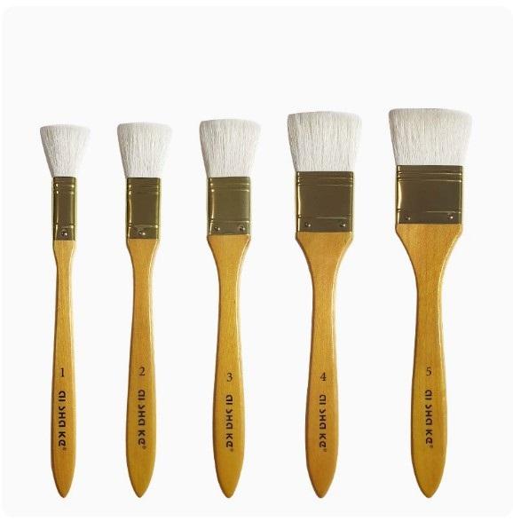 Wool Board Flat Brushes for Acrylic Oil Painting and Craft Premium Paint Brushes 1#