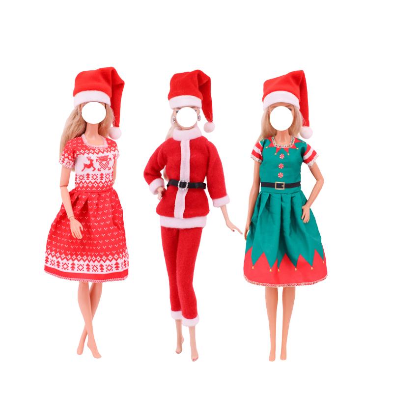Christmas Day Costume Party Dress for 11.8Inch Girl Doll Accessories Fashion Clothes For KEN Doll Gift Dollhouse Toys Kid Toys