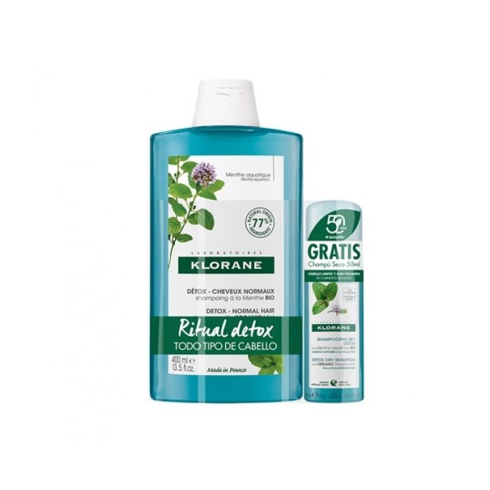 

Klorane Ritual Detox Mint Shampoo для нормальных волос 400 мл + Mint Dry Shampoo 50 мл