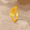 Little Red Book Rose Ring: Gold-Plated, Gentle Girlish Style