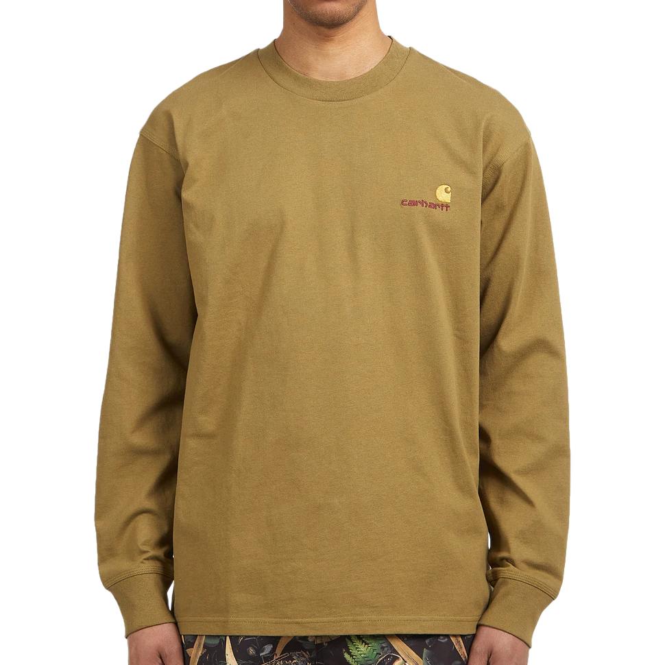 Carhartt WIP T-Shirts Men's Withered Wood Yellow Crew Neck Moderate Straight Fit I029955-1N3-XX
