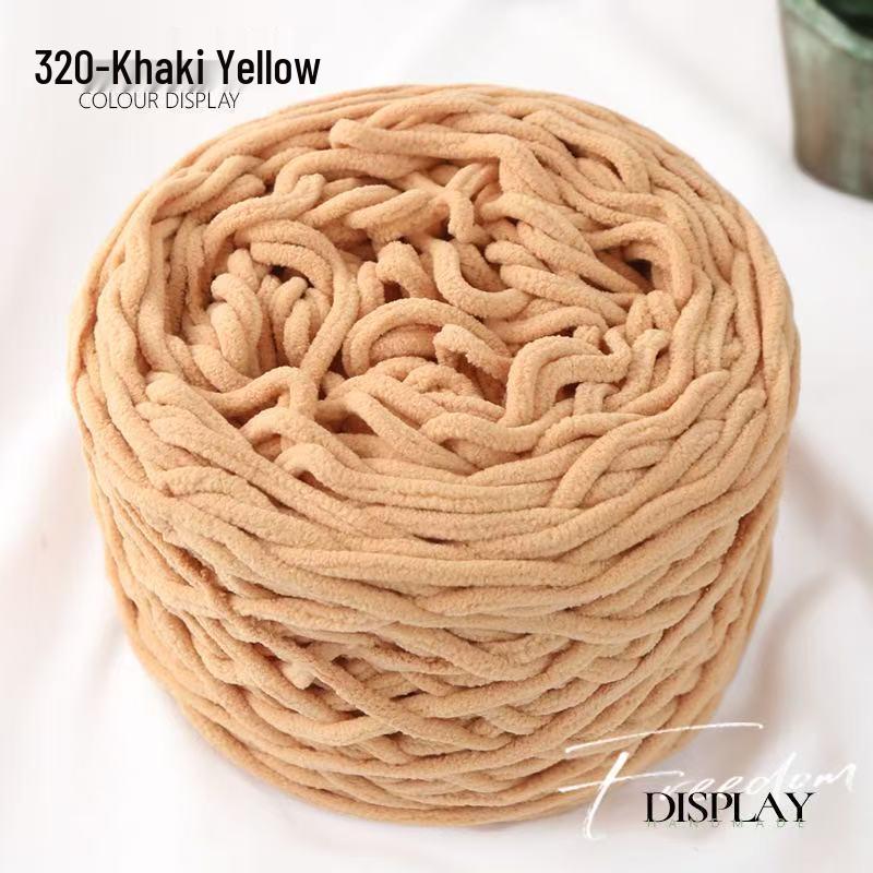 New 3.8 Liang Colored Ice Yarn: Thick Single-Strand for Crochet - Ideal for Shoes, Slippers, Scarves, and Seat Cushions.