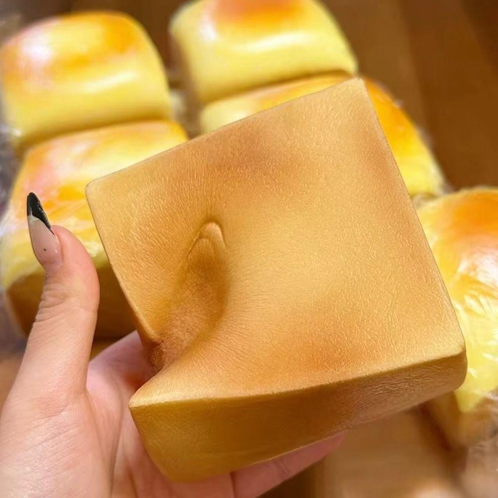 Slow Rising Squishy Toast Bread Hand Relax Slow Rebound Toy Sensory Fidget Ball Birthday Gift