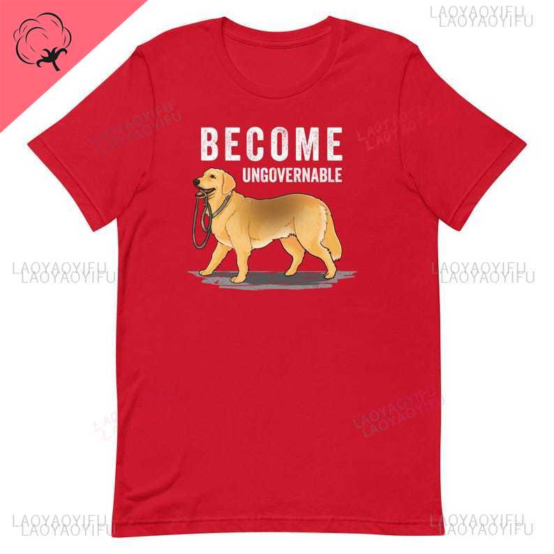 Become Ungovernable T Shirt Ungovernable Shirt Dog Holding Leash TShirt Dog Meme Fashion Printed Oneck Shortsleev Sweatshirt