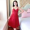 9 Colors Women Silky Sleepwear Dress Lace Pajamas Dress Sexy Nightwear Night Dress Sleeping Dress for Women