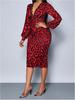 Slim-fit Long-sleeved Lace Decoration V-neck New Dress Women's Clothing