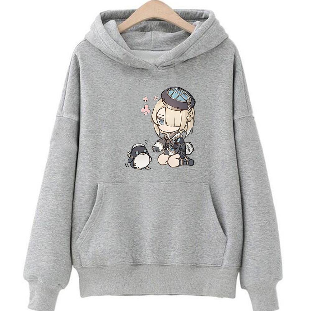 Genshin Impact Freminet Hoodie Women/Men Aesthetic Graphic Sweatshirt Unisex Funny Anime Clothing Fleece Vintage Pullovers Korea