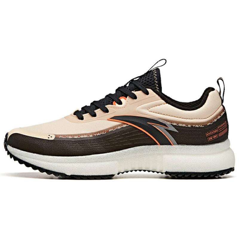 Anta Running Collection Bubble Low-Top Running Shoes Men's Oatmeal Gray Black Sneakers