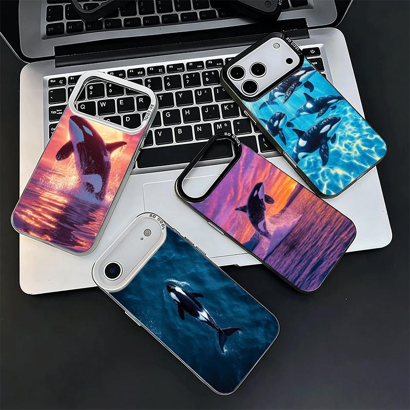 Orca Ocean Pattern Shockproof Phone Case for iPhone 17 Air 16 16E 15 Pro Max 14 Plus 13 Mini 12 Back Cover Anti Fall Fundas
